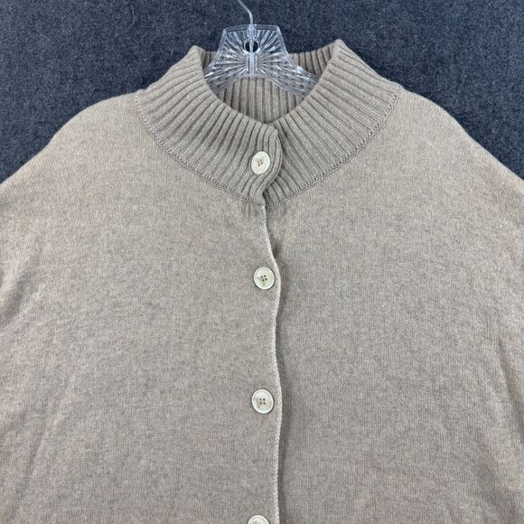 Note Di Anita Cardigan Women's One Size Beige Vest Sweater Wool Cashmere Blend - Picture 2 of 8